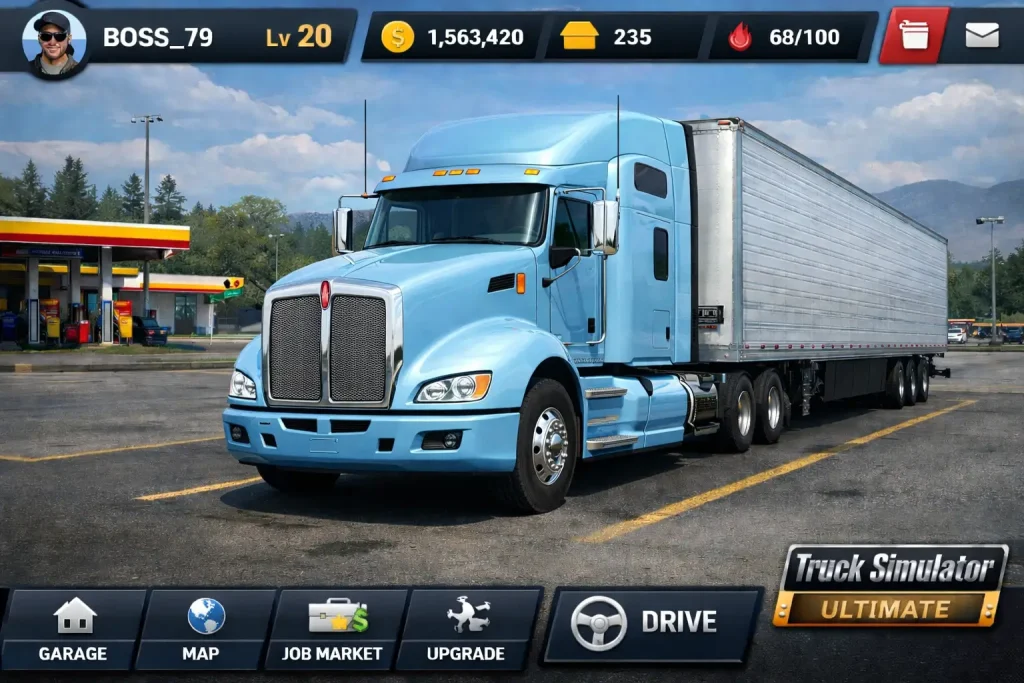 Kenworth T800 truck in tsu