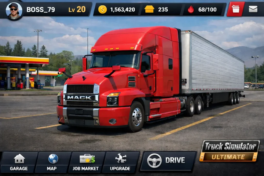 Mack Anthem in truck simulator ultimate