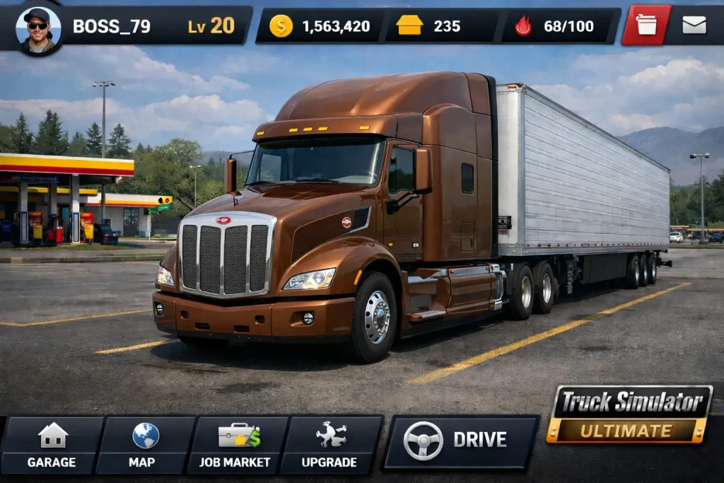 Peterbilt 579 truck in tsu